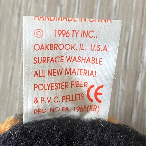 Ty Beanie Baby "SPINNER"1996 - Retired, Rare, & with Errors - Halloween Beanie - Picture 10 of 10
